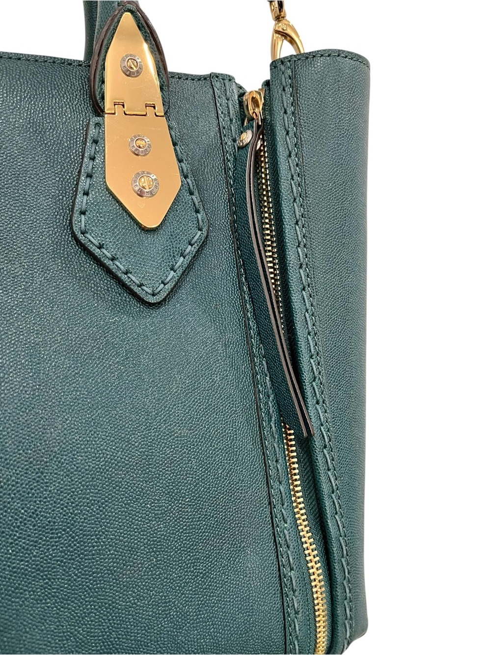 Henri Bendel A List Satchel Limited Edition Teal Green Leather NWOT - Picture 3 of 14